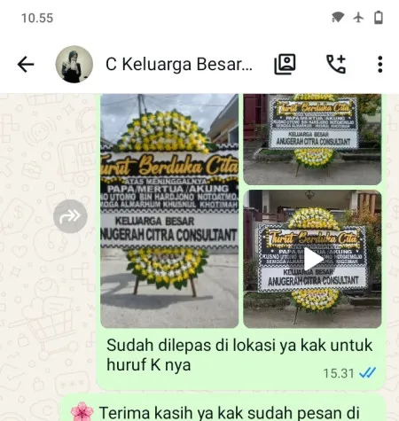 Pengiriman Papan Bunga Duka Pondok Gede